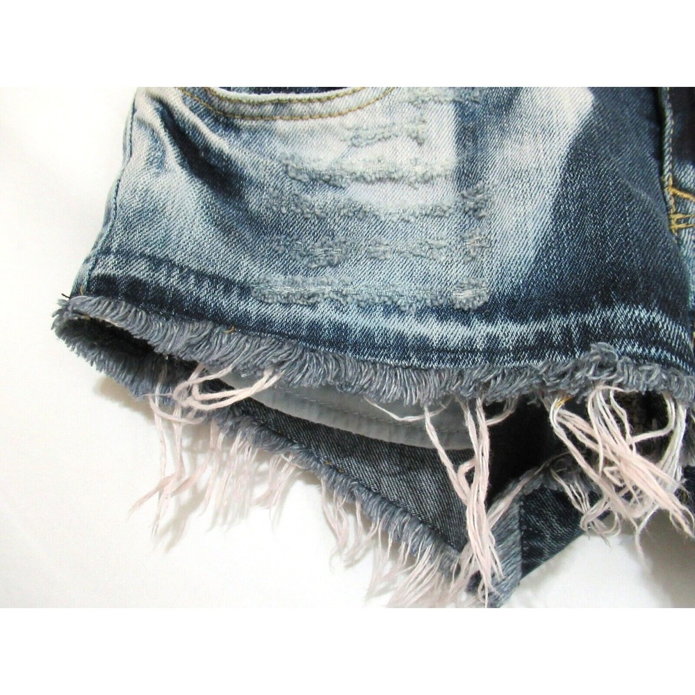 Melville Size 38 or US Small Blue Distressed Denim Cut Off Shorts EURO - Picture 2 of 7